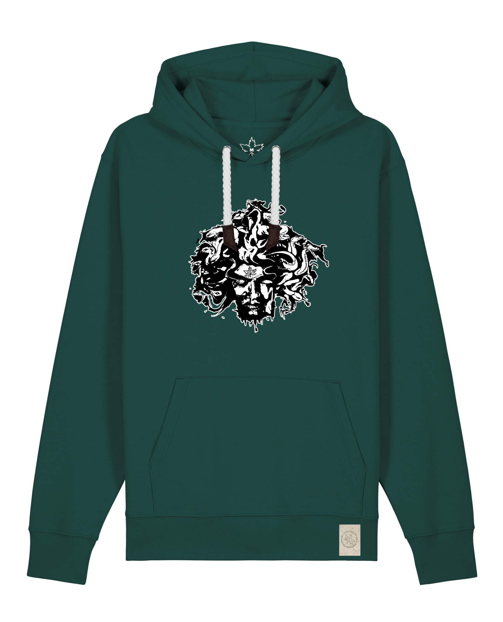 bio-unisex-medium fit-hoodie-under oracle-stsu177-spirulina-weiße kordel-front