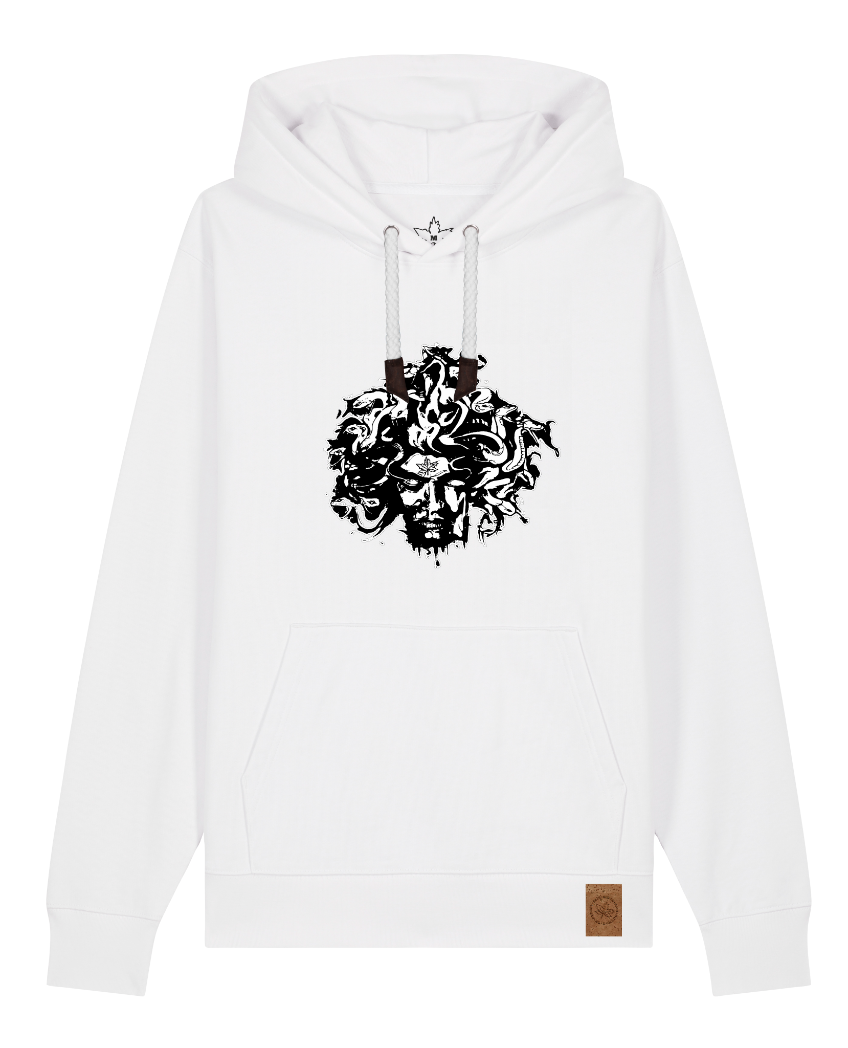 bio-unisex-medium fit-hoodie-under oracle-stsu177-weiß-weiße kordel-front