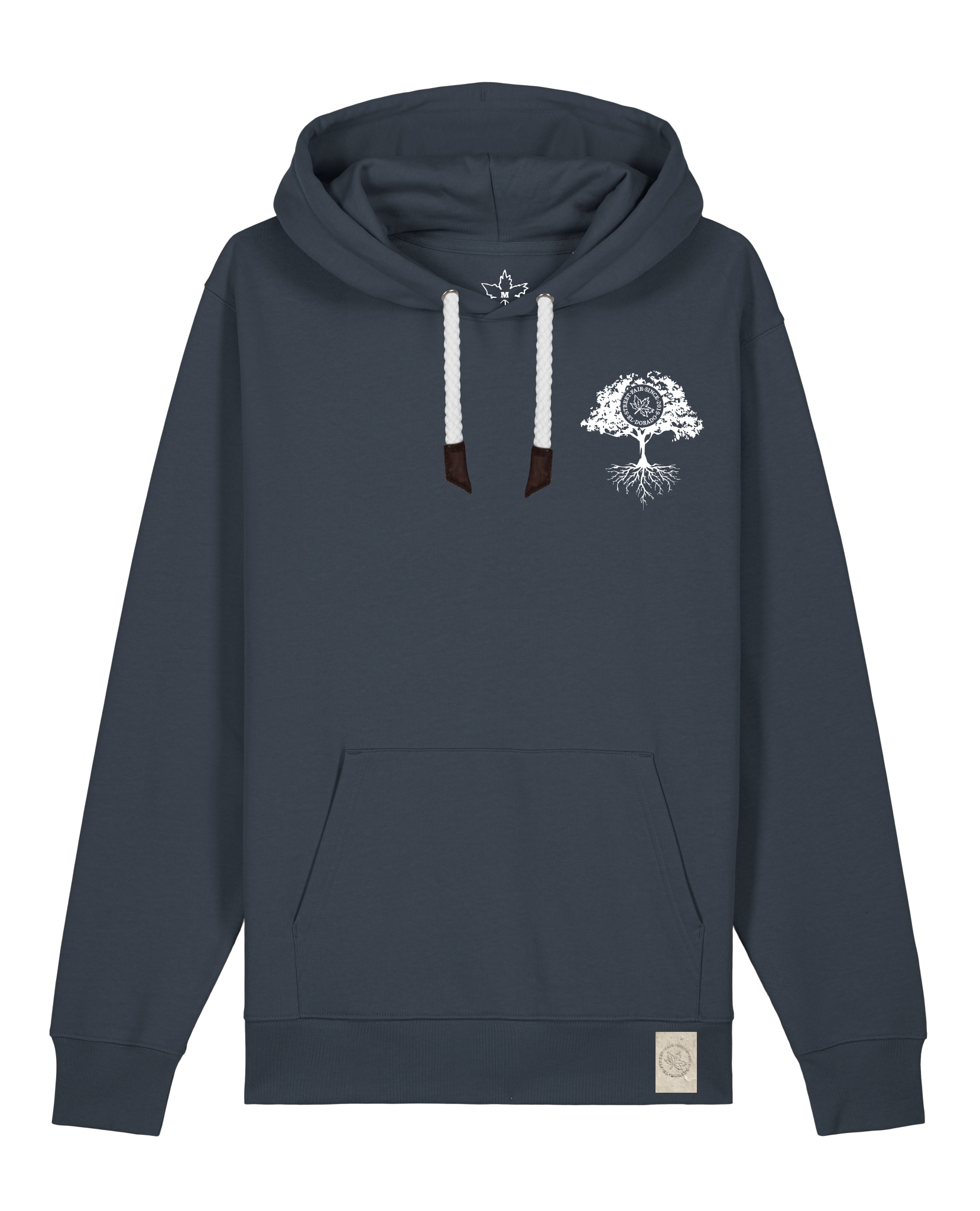 bio-unisex-medium fit-hoodie-verstecken (backprint)-stsu177-blaubeernacht-weiße kordel-front