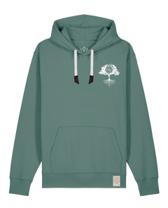 bio-unisex-medium fit-hoodie-verstecken (backprint)-stsu177-blautanne-weiße kordel-front
