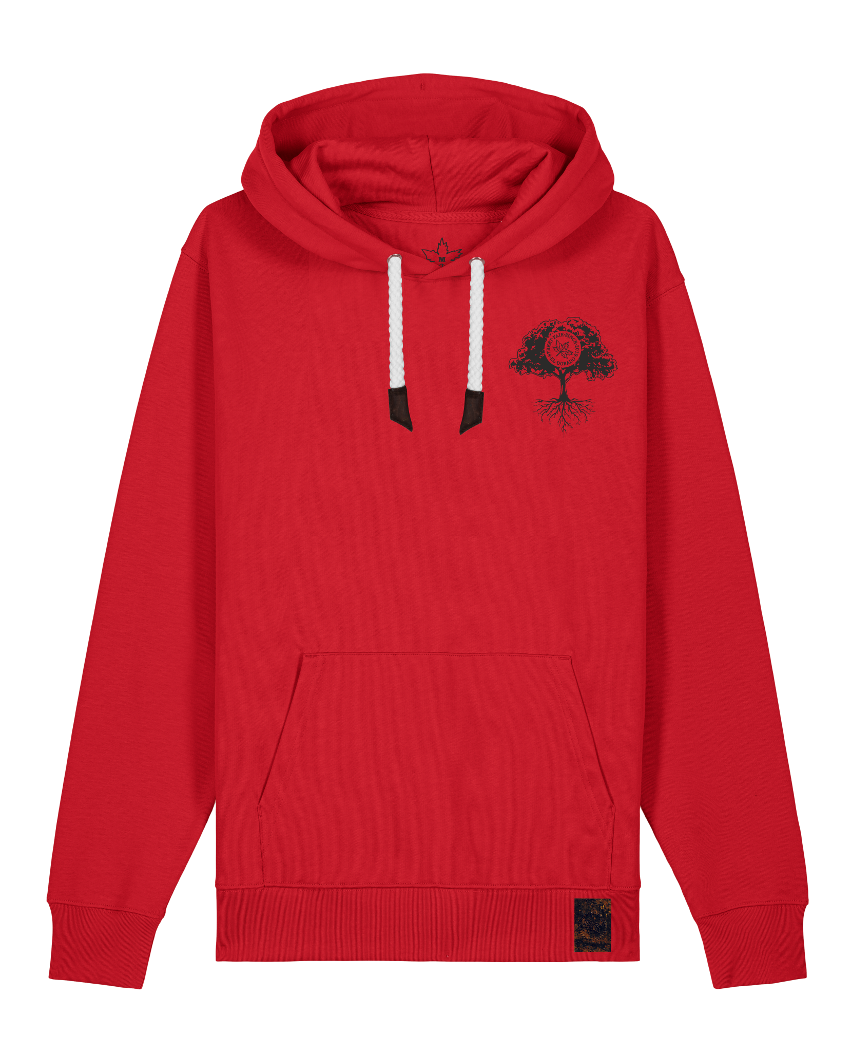 bio-unisex-medium fit-hoodie-verstecken (backprint)-stsu177-erdbeere-weiße kordel-front