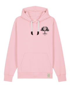 bio-unisex-medium fit-hoodie-verstecken (backprint)-stsu177-flamingo-weiße kordel-front