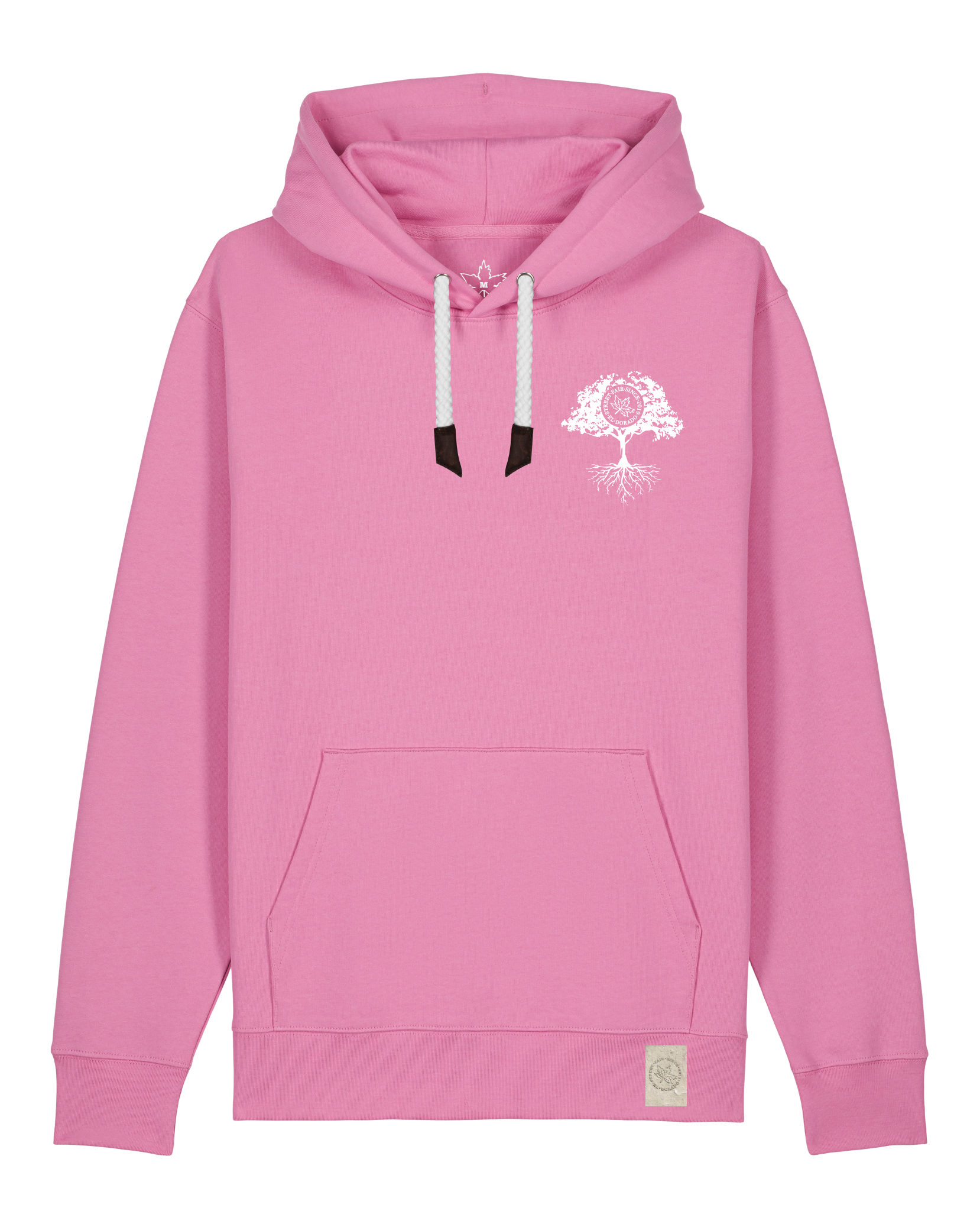 bio-unisex-medium fit-hoodie-verstecken (backprint)-stsu177-kaugummi-weiße kordel-front