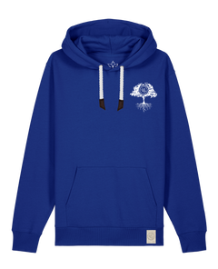 bio-unisex-medium fit-hoodie-verstecken (backprint)-stsu177-kornblume-weiße kordel-front