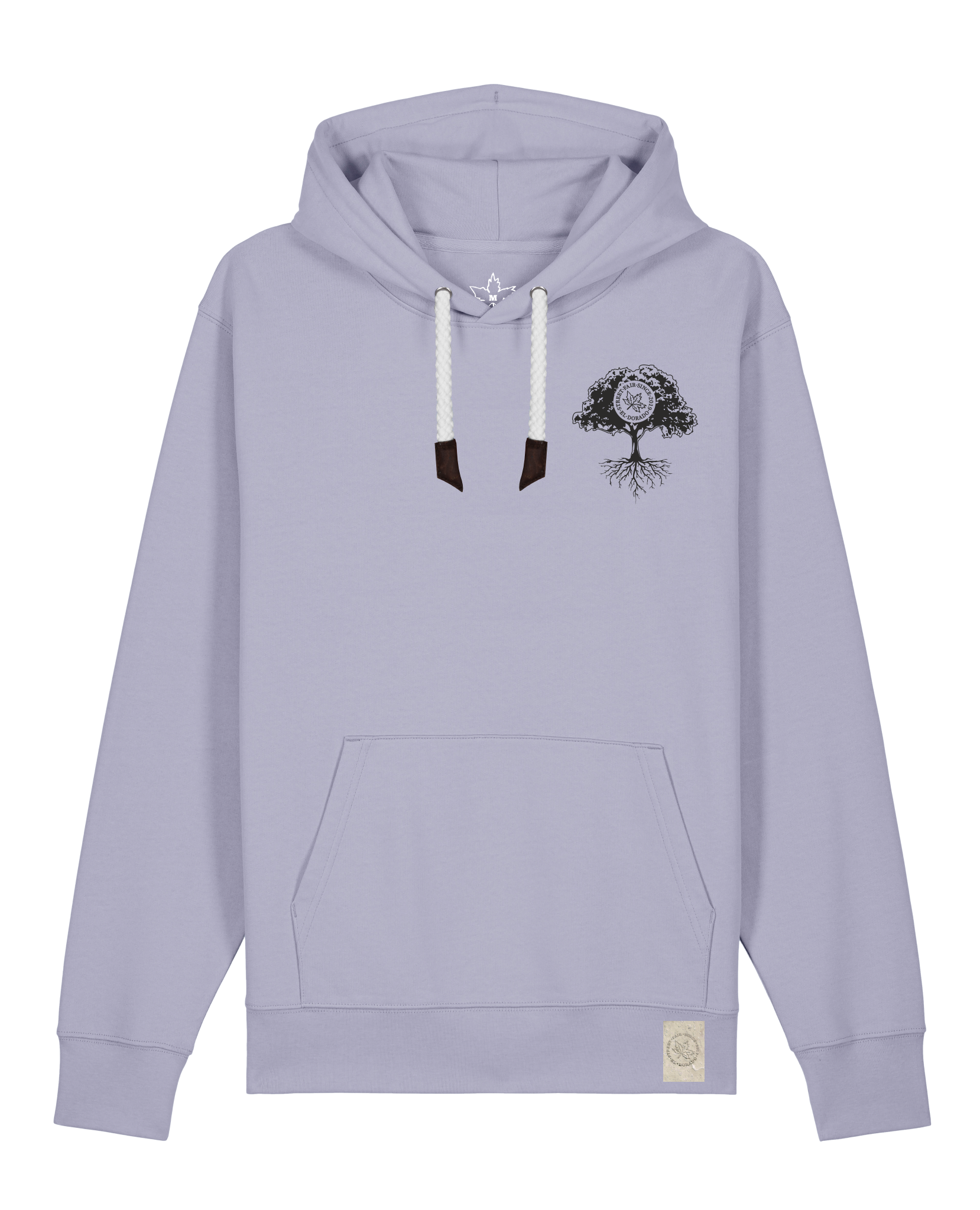 bio-unisex-medium fit-hoodie-verstecken (backprint)-stsu177-lavender-weiße kordel-front