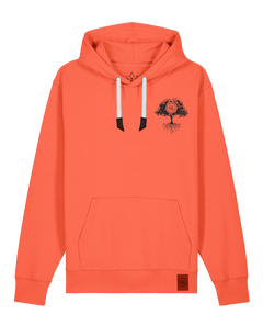bio-unisex-medium fit-hoodie-verstecken (backprint)-stsu177-mandarine-weiße kordel-front