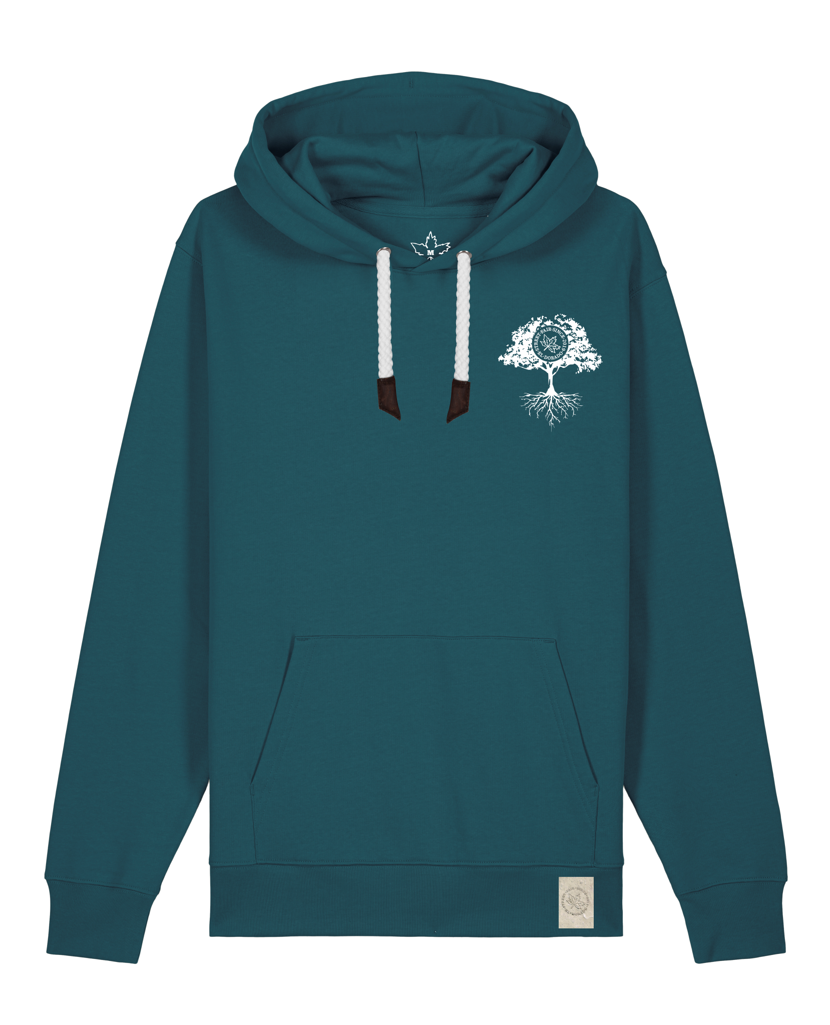 bio-unisex-medium fit-hoodie-verstecken (backprint)-stsu177-nordmanntanne-weiße kordel-front