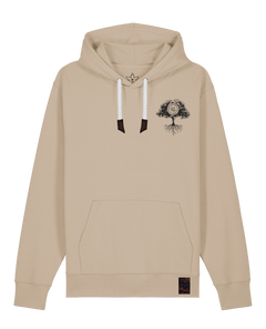 bio-unisex-medium fit-hoodie-verstecken (backprint)-stsu177-treibsand-weiße kordel-front