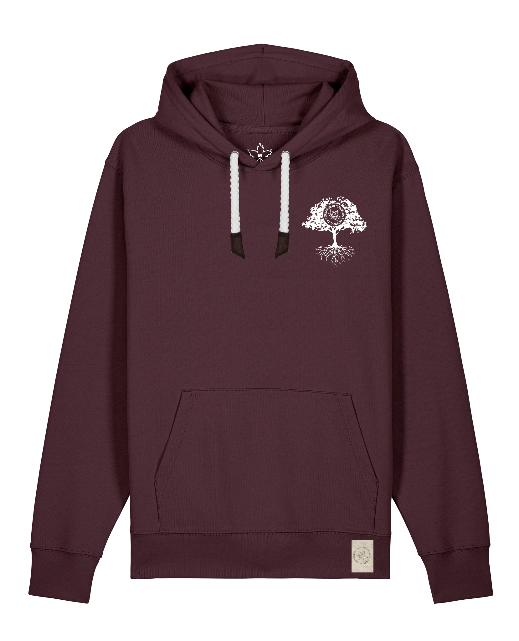 bio-unisex-medium fit-hoodie-verstecken (backprint)-stsu177-zartbitter-weiße kordel-front
