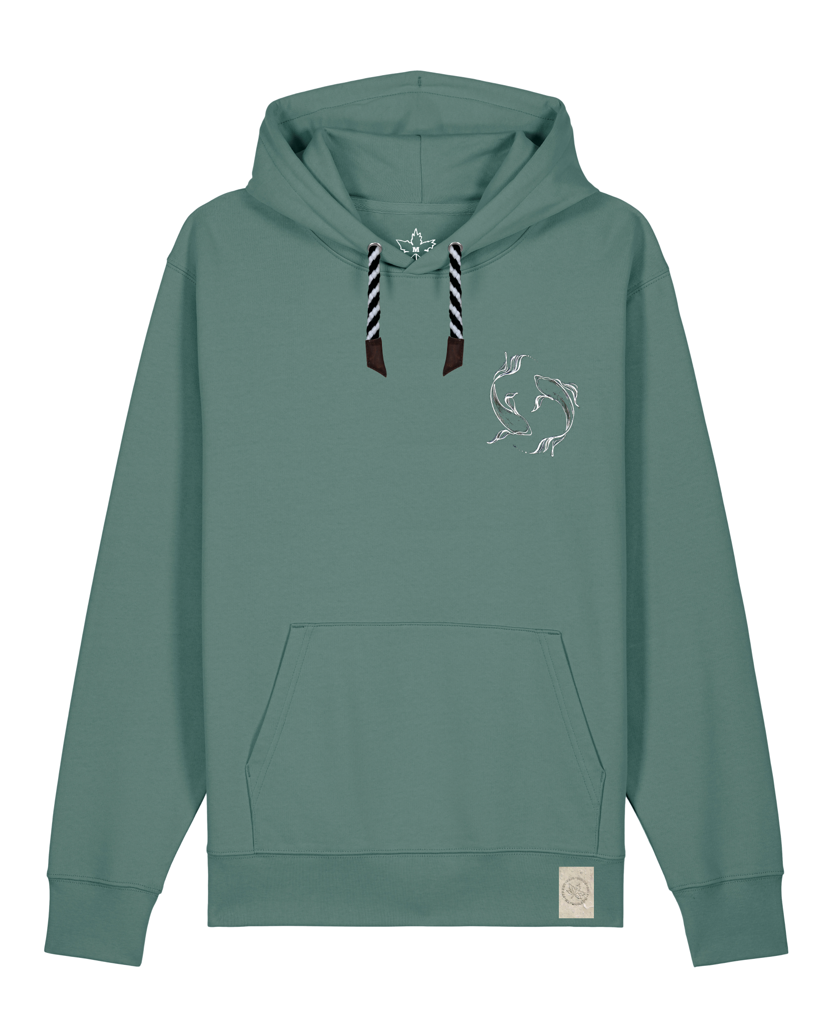 bio-unisex-medium fit-hoodie-wal (backprint)-stsu177-blautanne-sw kordel-front