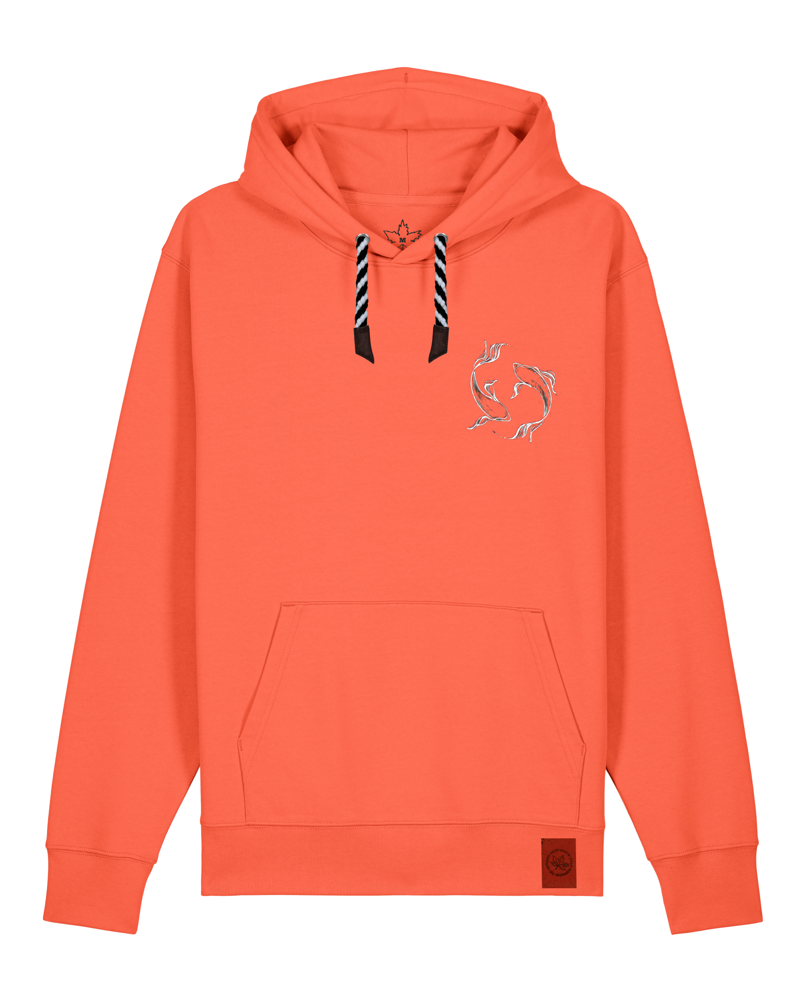 bio-unisex-medium fit-hoodie-wal (backprint)-stsu177-mandarine-sw kordel-front