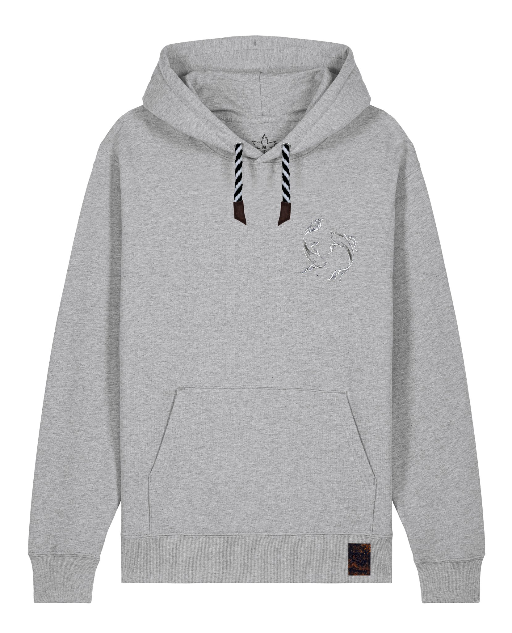 bio-unisex-medium fit-hoodie-wal (backprint)-stsu177-mausgrau-sw kordel-front