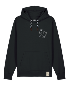 bio-unisex-medium fit-hoodie-wal (backprint)-stsu177-schwarz-sw kordel-front
