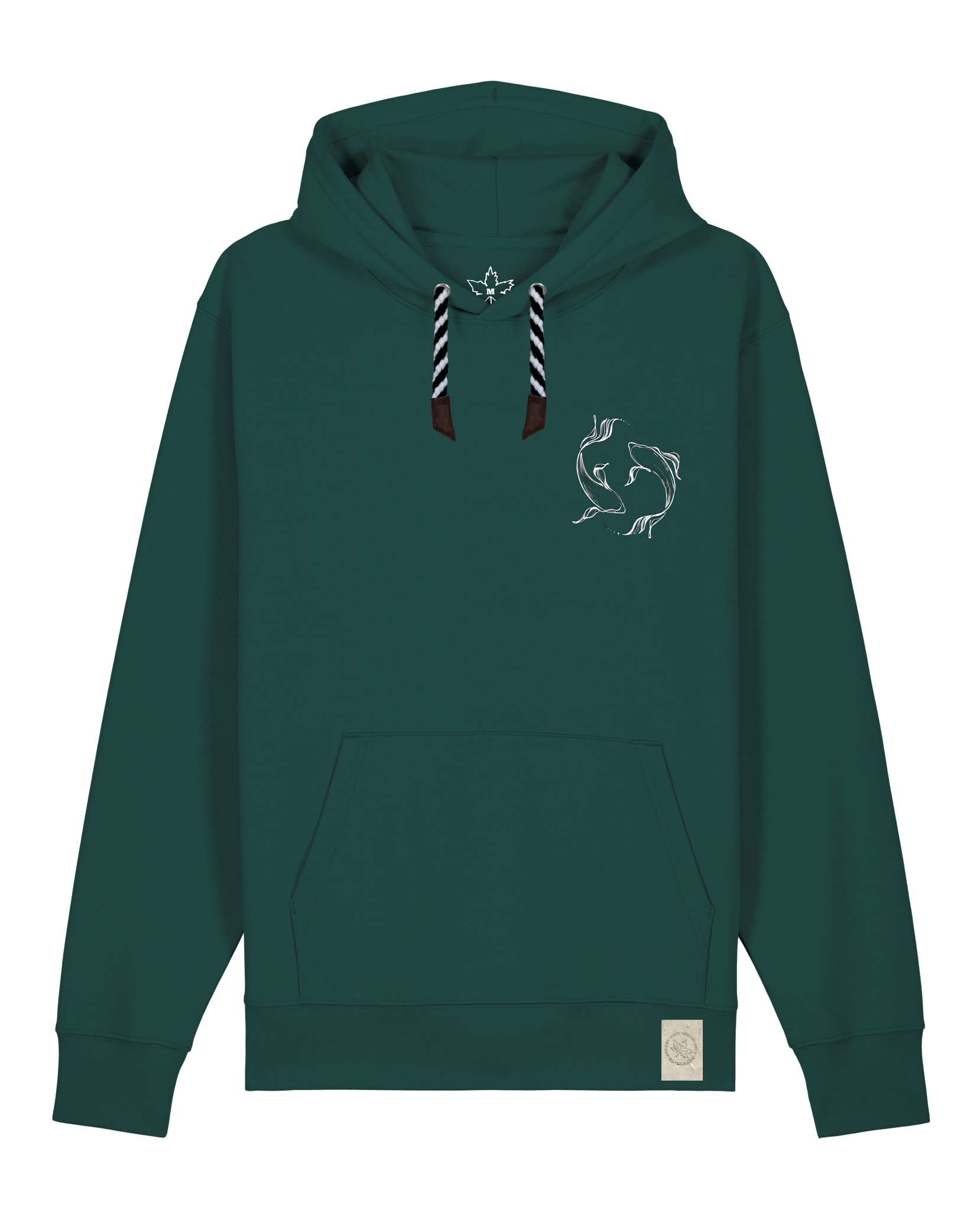 bio-unisex-medium fit-hoodie-wal (backprint)-stsu177-spirulina-sw kordel-front