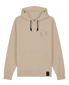 bio-unisex-medium fit-hoodie-wal (backprint)-stsu177-treibsand-sw kordel-front