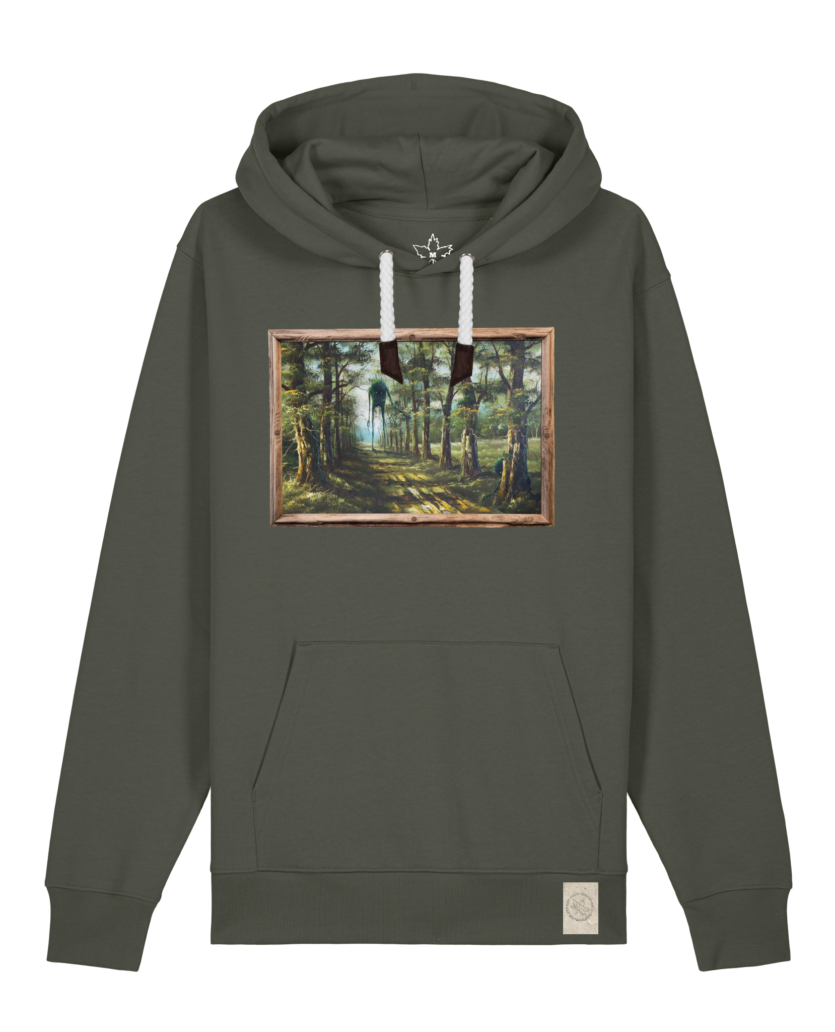 bio-unisex-medium fit-hoodie-wandertag-stsu177-grunkohl-weiße kordel-front