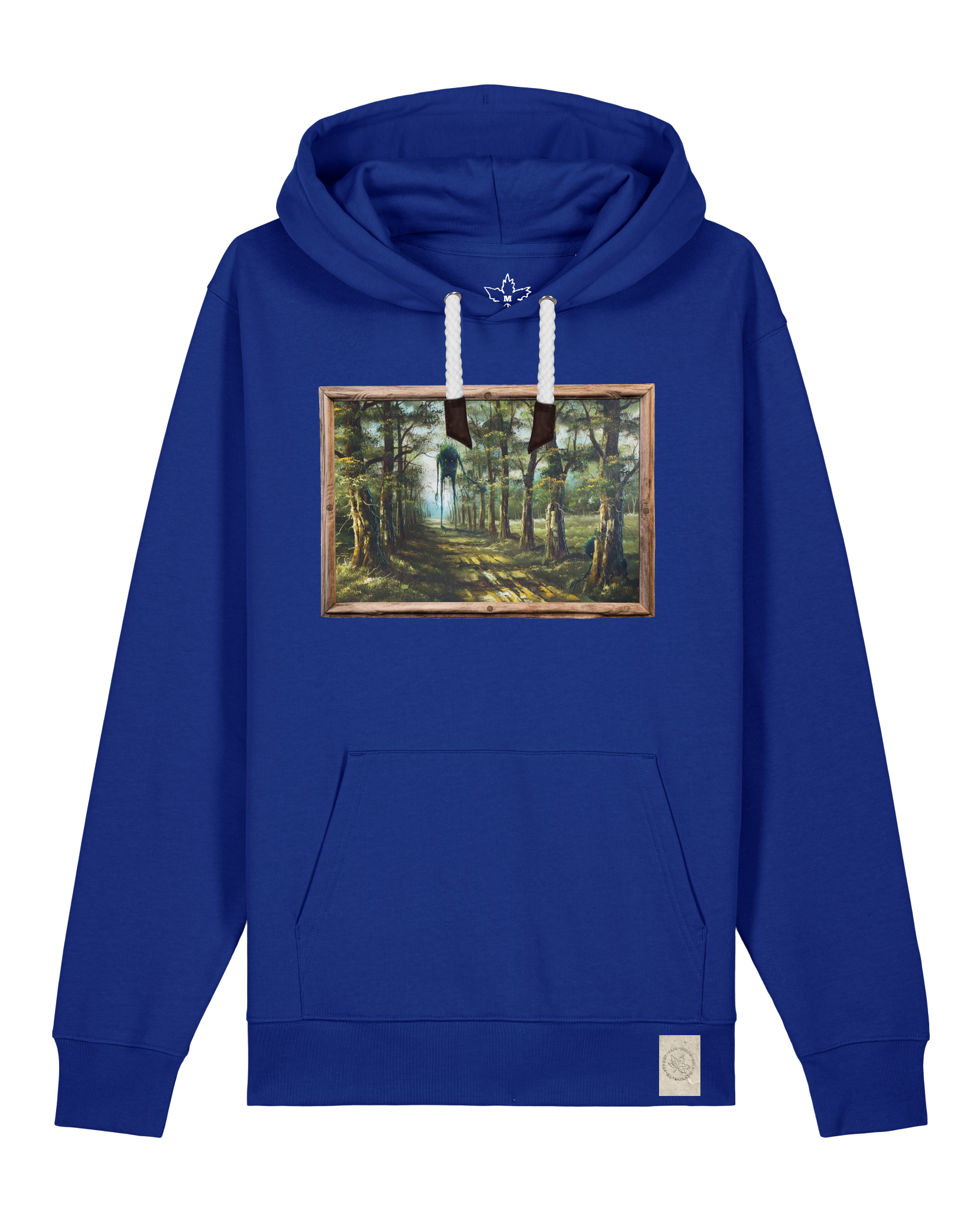 bio-unisex-medium fit-hoodie-wandertag-stsu177-kornblume-weiße kordel-front