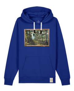 bio-unisex-medium fit-hoodie-wandertag-stsu177-kornblume-weiße kordel-front