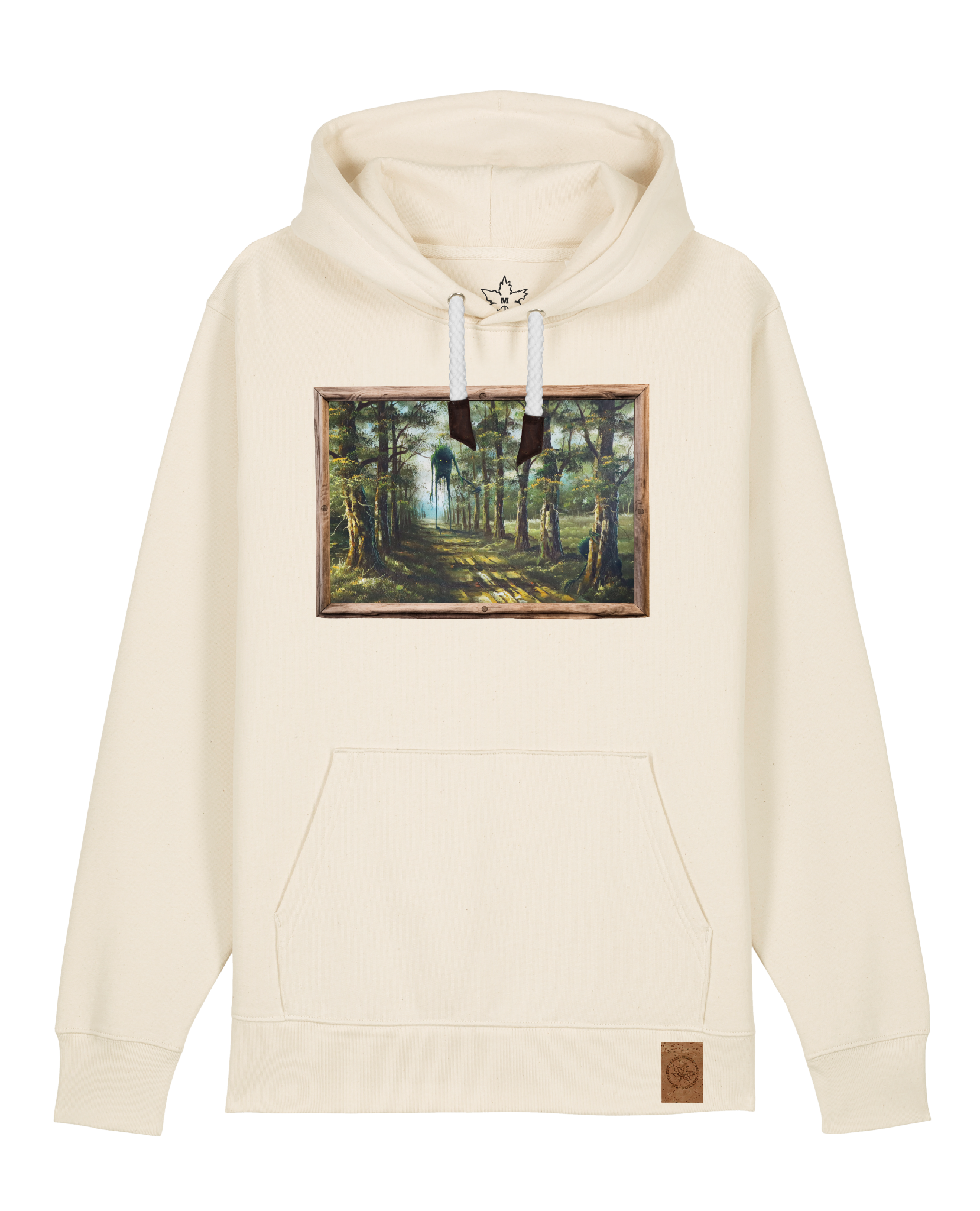 bio-unisex-medium fit-hoodie-wandertag-stsu177-natur-weiße kordel-front