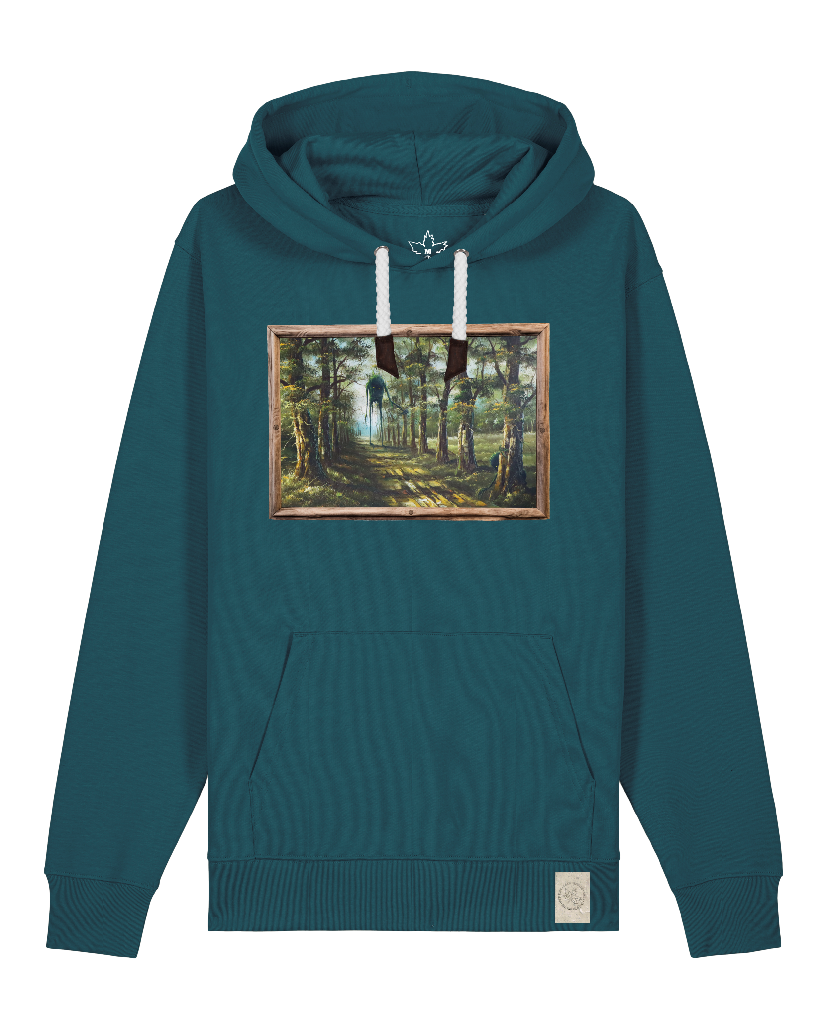 bio-unisex-medium fit-hoodie-wandertag-stsu177-nordmanntanne-weiße kordel-front