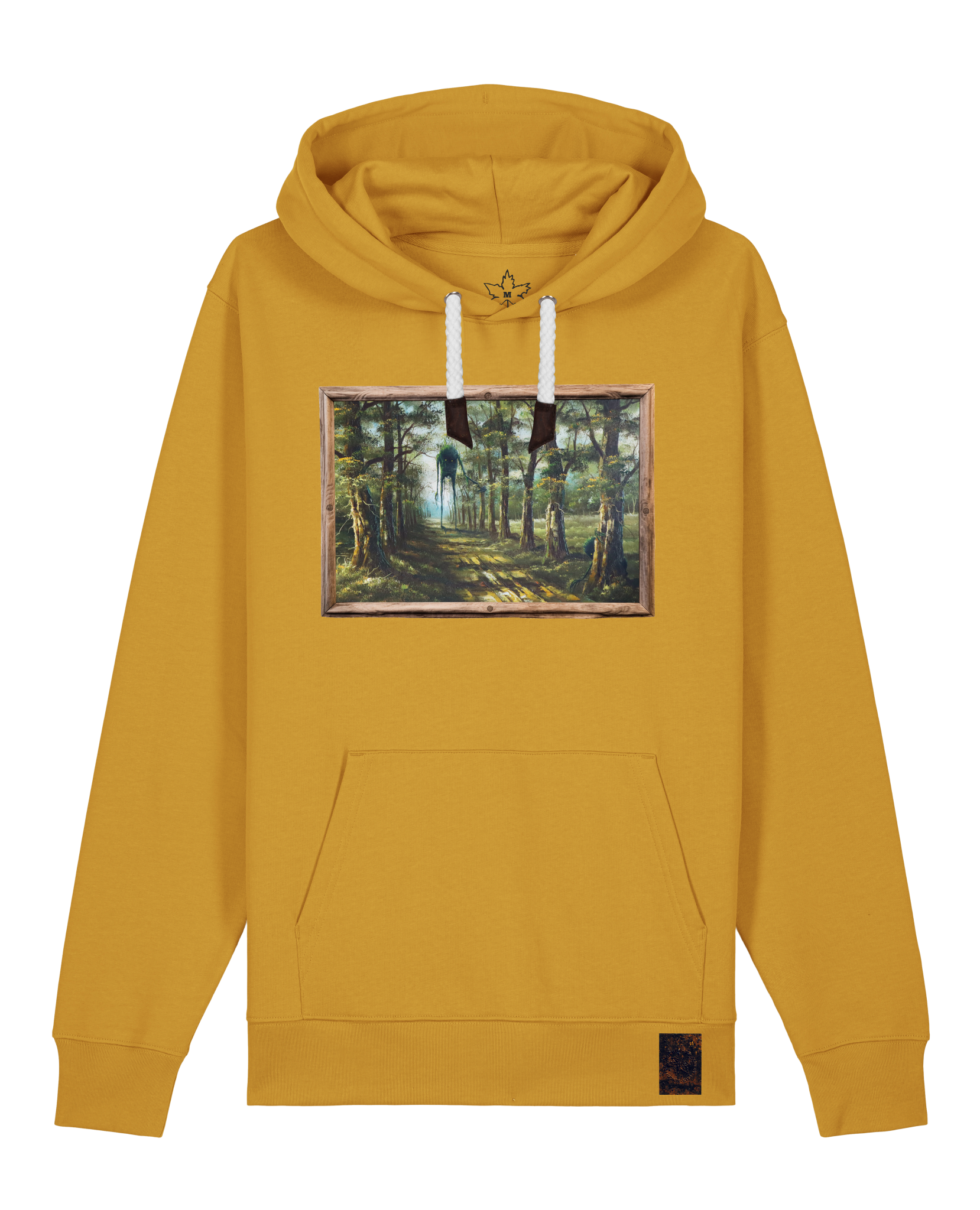 bio-unisex-medium fit-hoodie-wandertag-stsu177-senf-weiße kordel-front