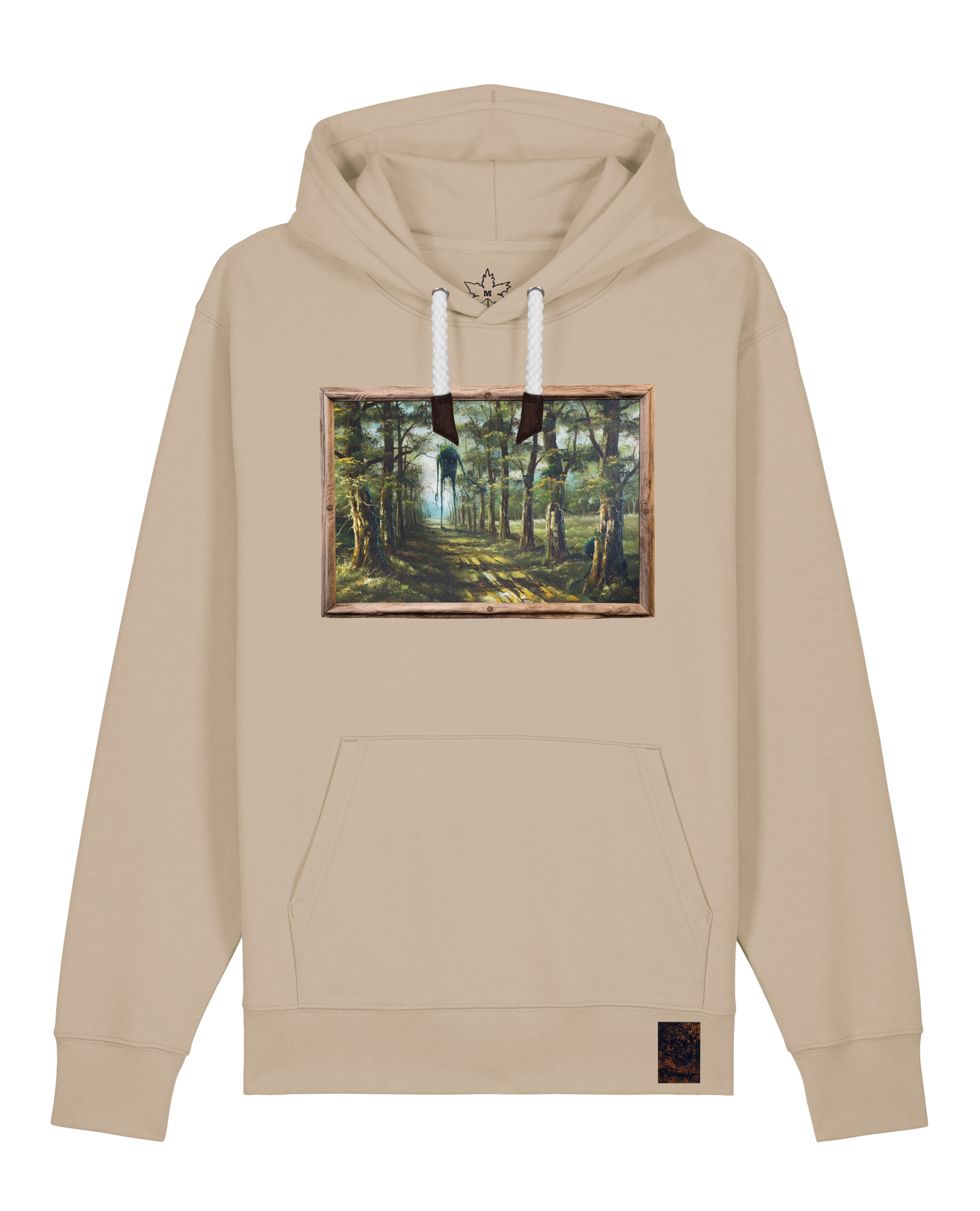 bio-unisex-medium fit-hoodie-wandertag-stsu177-treibsand-weiße kordel-front