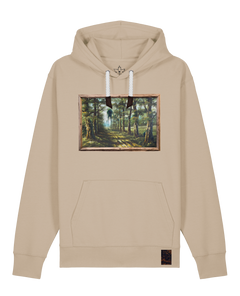 bio-unisex-medium fit-hoodie-wandertag-stsu177-treibsand-weiße kordel-front