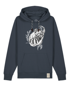 bio-unisex-medium fit-hoodie-waschbärchen-stsu177-blaubeernacht-sw kordel-front