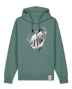 bio-unisex-medium fit-hoodie-waschbärchen-stsu177-blautanne-sw kordel-front