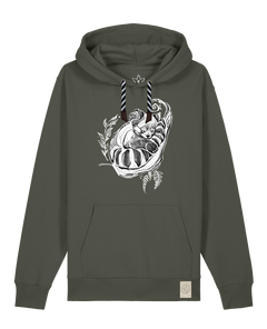bio-unisex-medium fit-hoodie-waschbärchen-stsu177-grunkohl-sw kordel-front