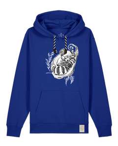 bio-unisex-medium fit-hoodie-waschbärchen-stsu177-kornblume-sw kordel-front