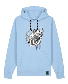 bio-unisex-medium fit-hoodie-waschbärchen-stsu177-lagune-sw kordel-front