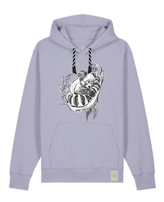 bio-unisex-medium fit-hoodie-waschbärchen-stsu177-lavender-sw kordel-front