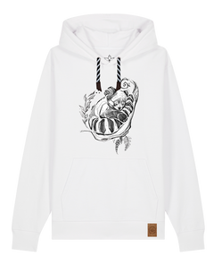 bio-unisex-medium fit-hoodie-waschbärchen-stsu177-weiß-sw kordel-front