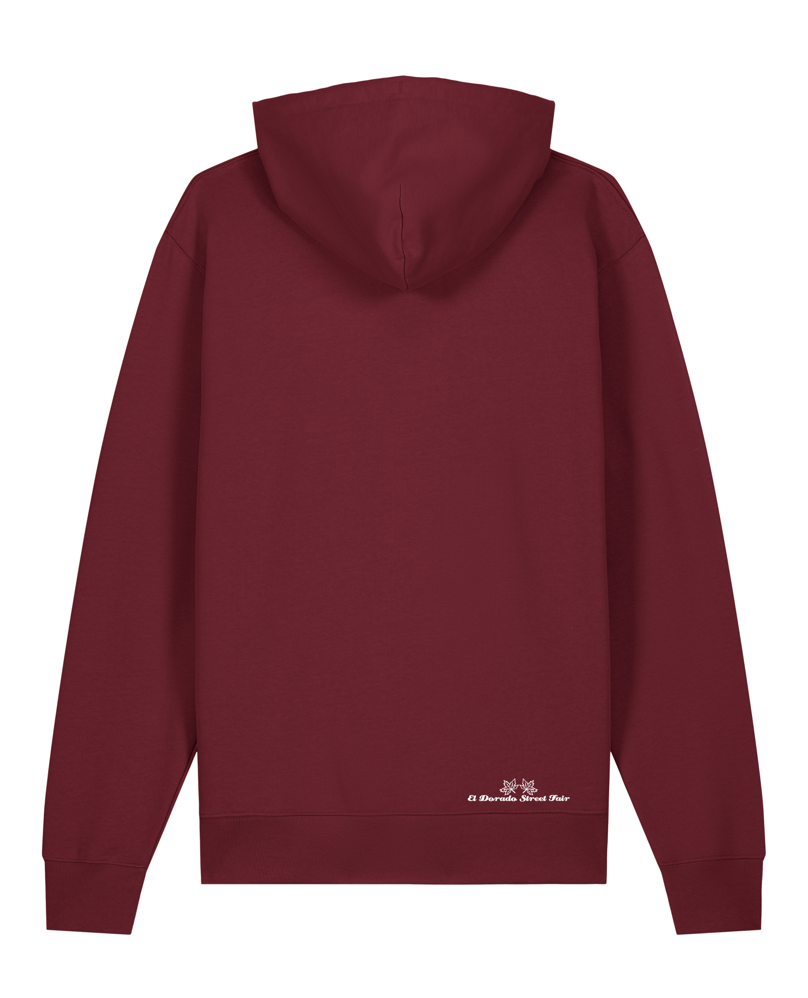 bio-unisex-medium fit-hoodie-waschbärchen 2-stsu177-burgunder rot-sw kordel-back