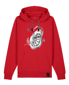 bio-unisex-medium fit-hoodie-waschbärchen 2-stsu177-erdbeere-sw kordel-front