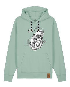 bio-unisex-medium fit-hoodie-waschbärchen 2-stsu177-eukalyptus-sw kordel-front