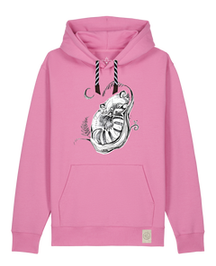 bio-unisex-medium fit-hoodie-waschbärchen 2-stsu177-kaugummi-sw kordel-front