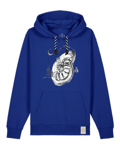 bio-unisex-medium fit-hoodie-waschbärchen 2-stsu177-kornblume-sw kordel-front