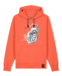 bio-unisex-medium fit-hoodie-waschbärchen 2-stsu177-mandarine-sw kordel-front