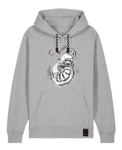 bio-unisex-medium fit-hoodie-waschbärchen 2-stsu177-mausgrau-sw kordel-front