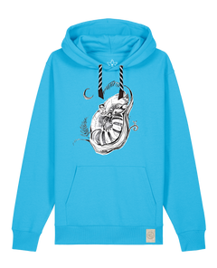 bio-unisex-medium fit-hoodie-waschbärchen 2-stsu177-wasserblau-sw kordel-front