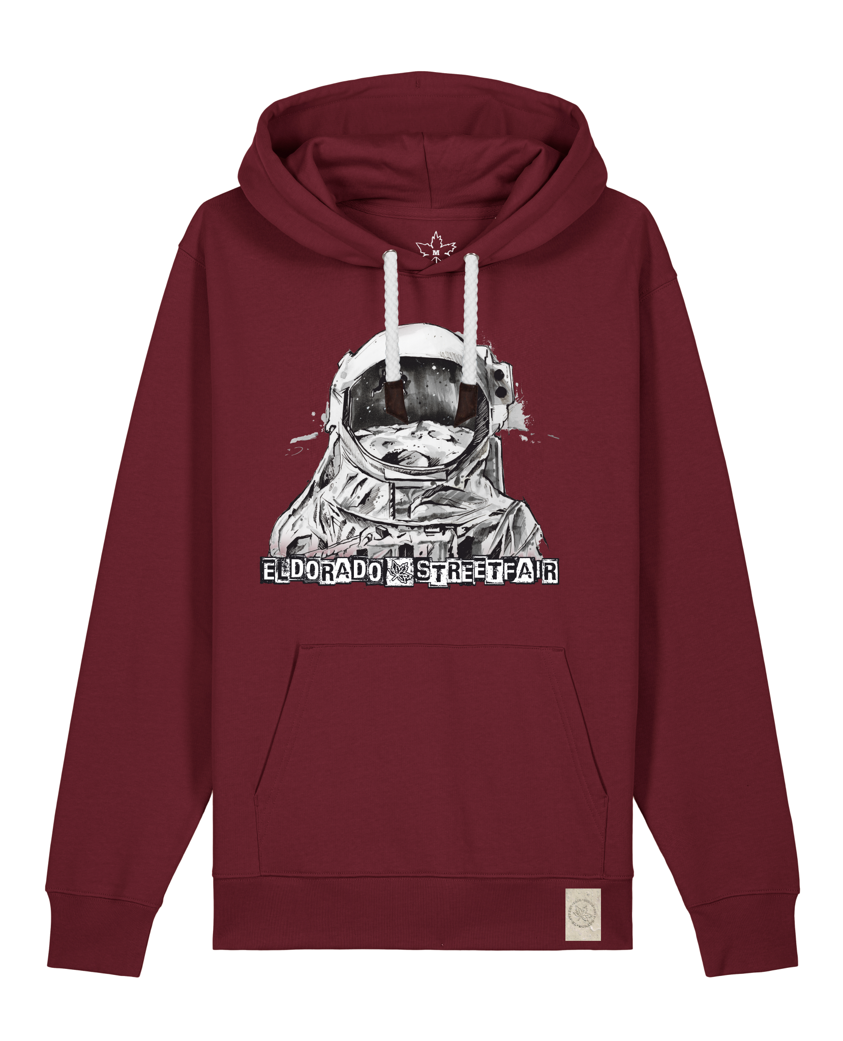 bio-unisex-medium fit-hoodie-weightless-stsu177-burgunder rot-weiße kordel-front