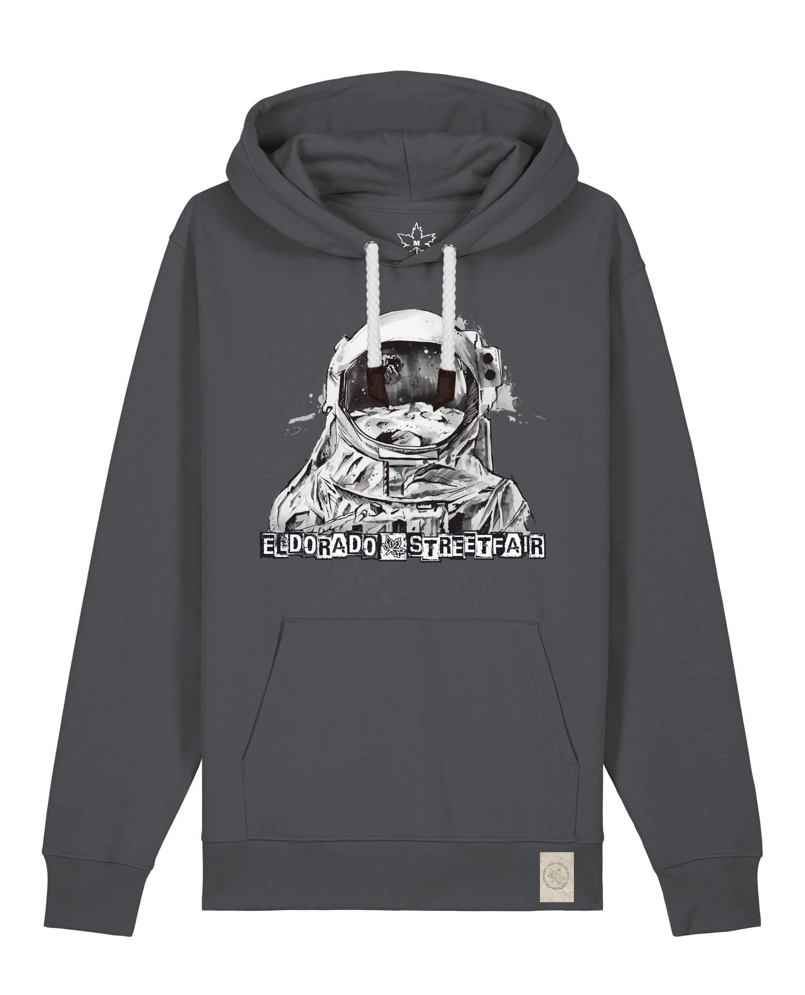 bio-unisex-medium fit-hoodie-weightless-stsu177-eisen-weiße kordel-front