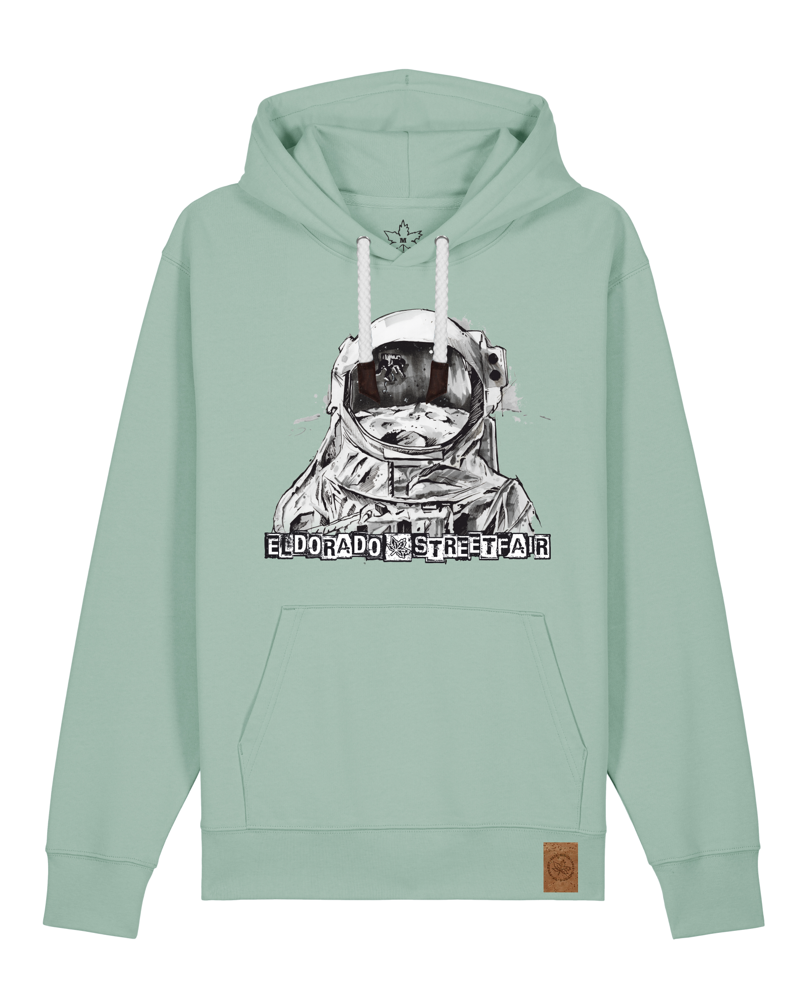 bio-unisex-medium fit-hoodie-weightless-stsu177-eukalyptus-weiße kordel-front