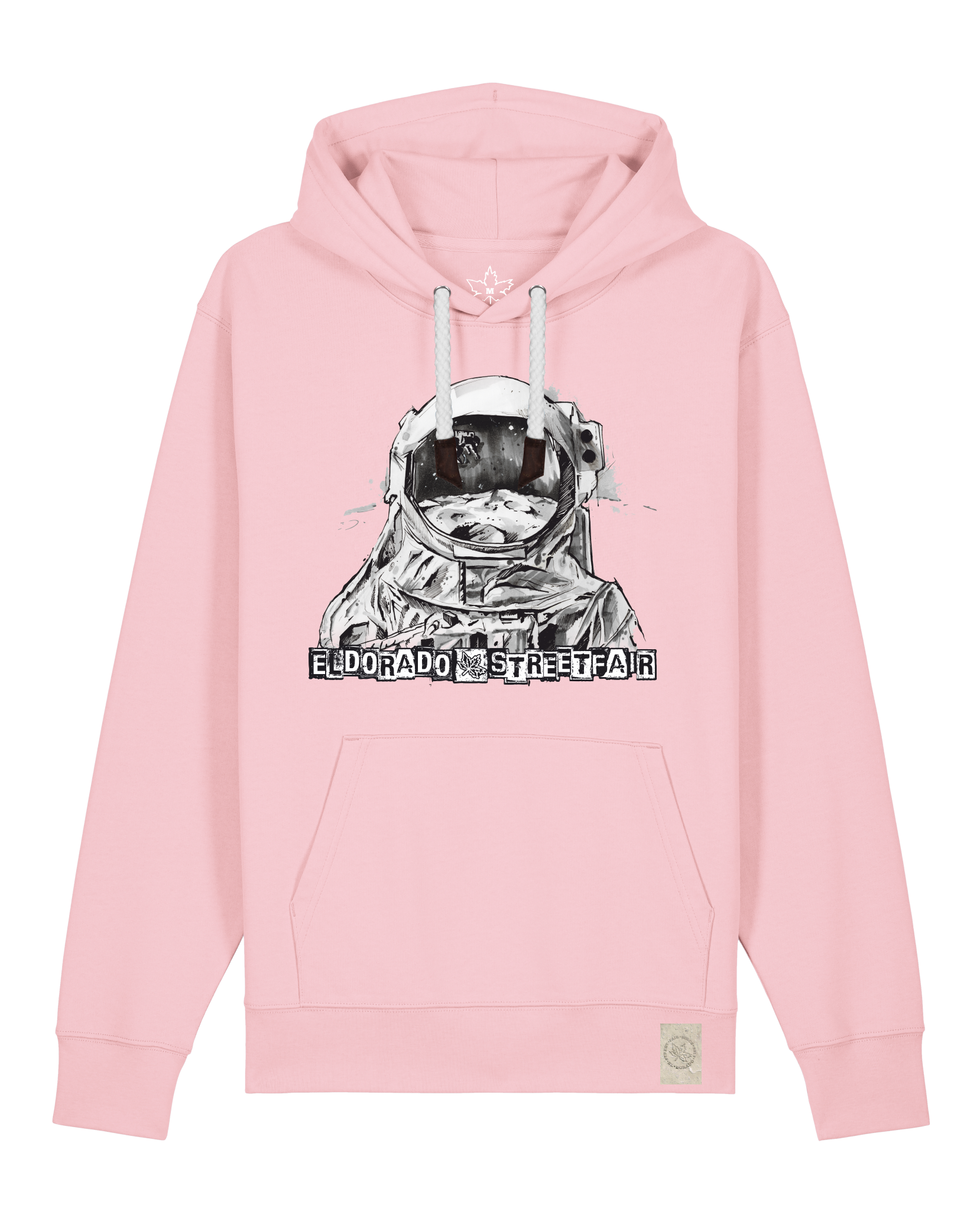 bio-unisex-medium fit-hoodie-weightless-stsu177-flamingo-weiße kordel-front
