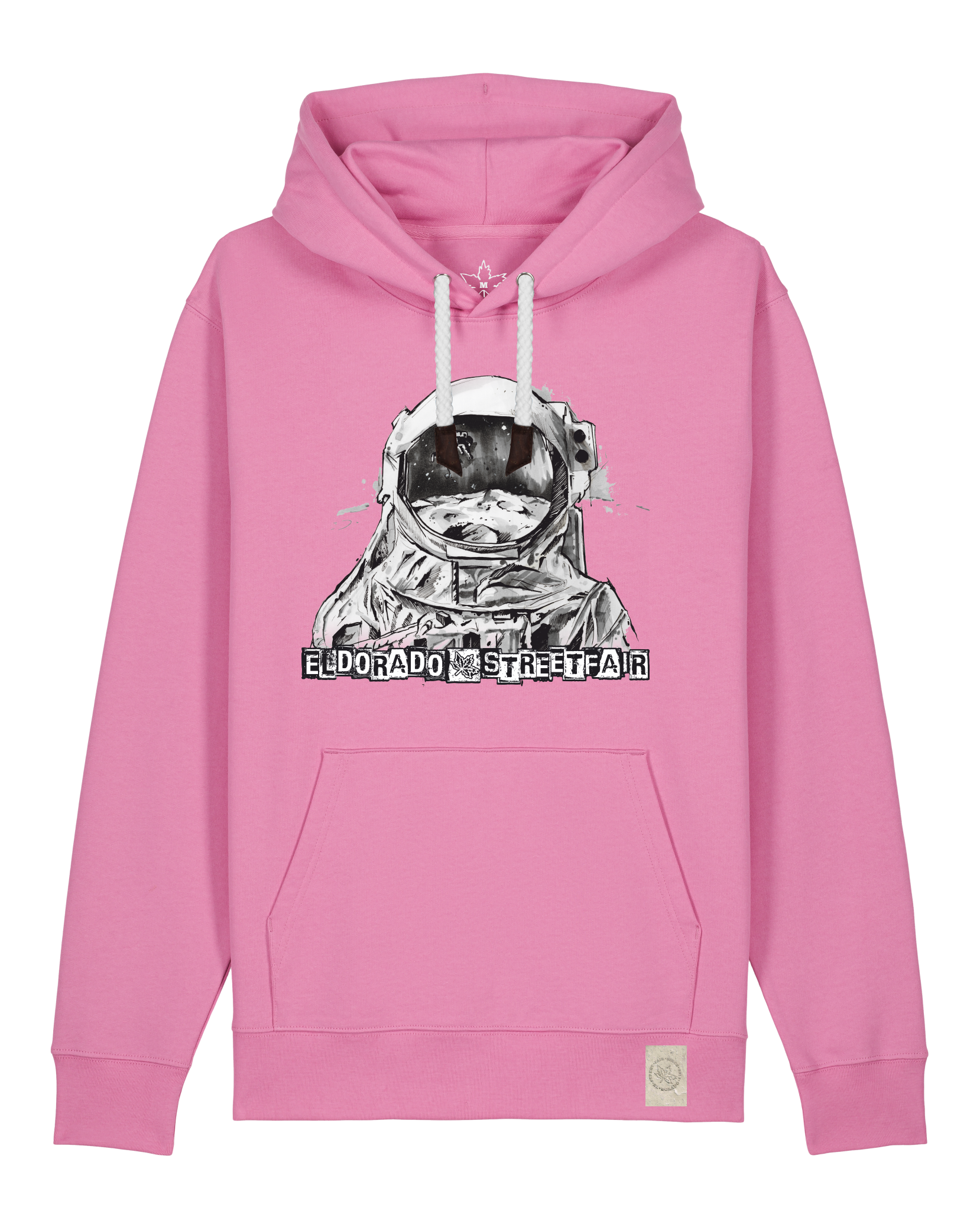 bio-unisex-medium fit-hoodie-weightless-stsu177-kaugummi-weiße kordel-front