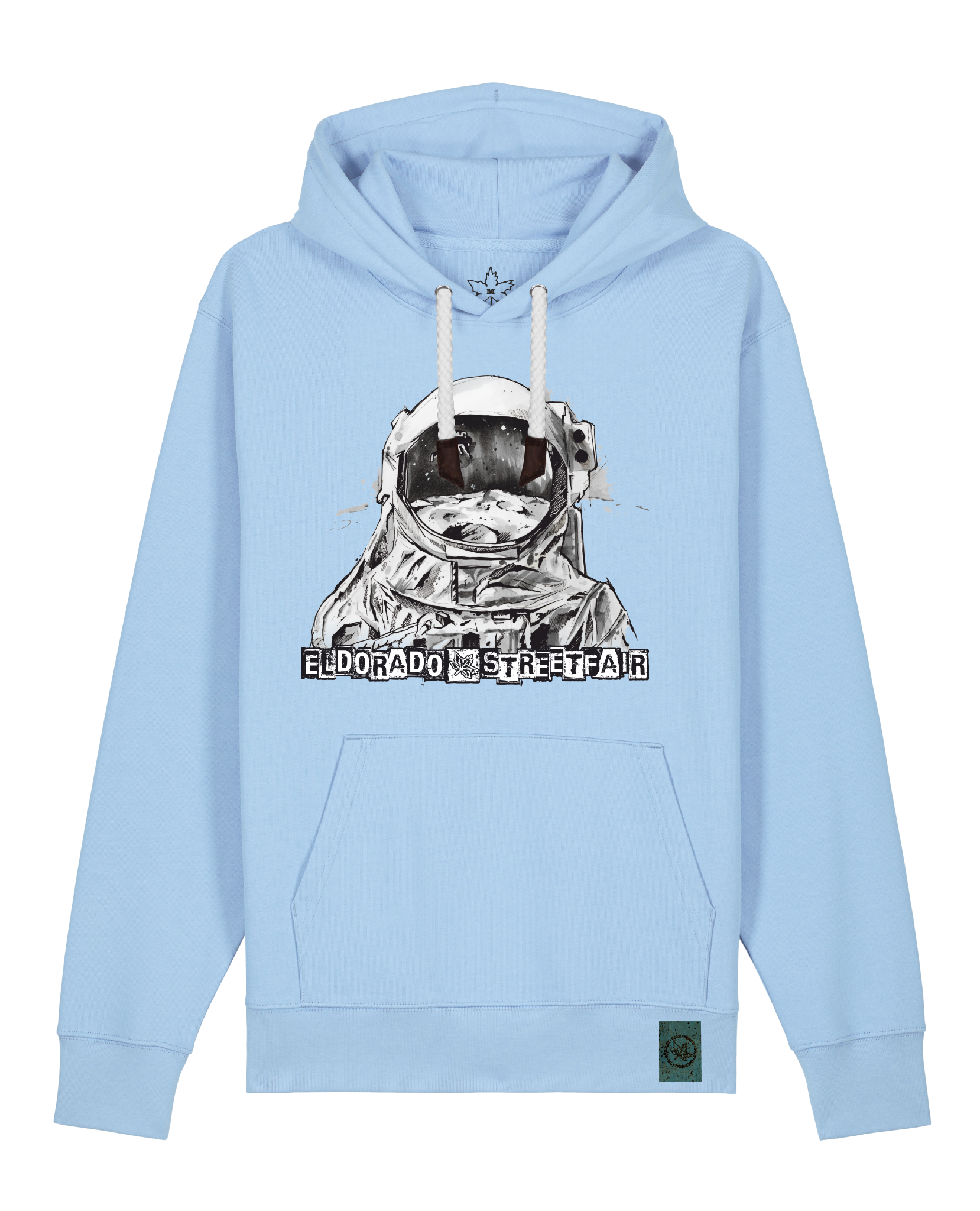 bio-unisex-medium fit-hoodie-weightless-stsu177-lagune-weiße kordel-front