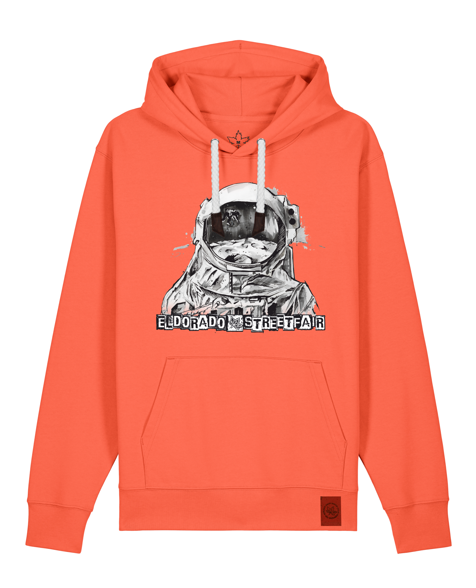 bio-unisex-medium fit-hoodie-weightless-stsu177-mandarine-weiße kordel-front