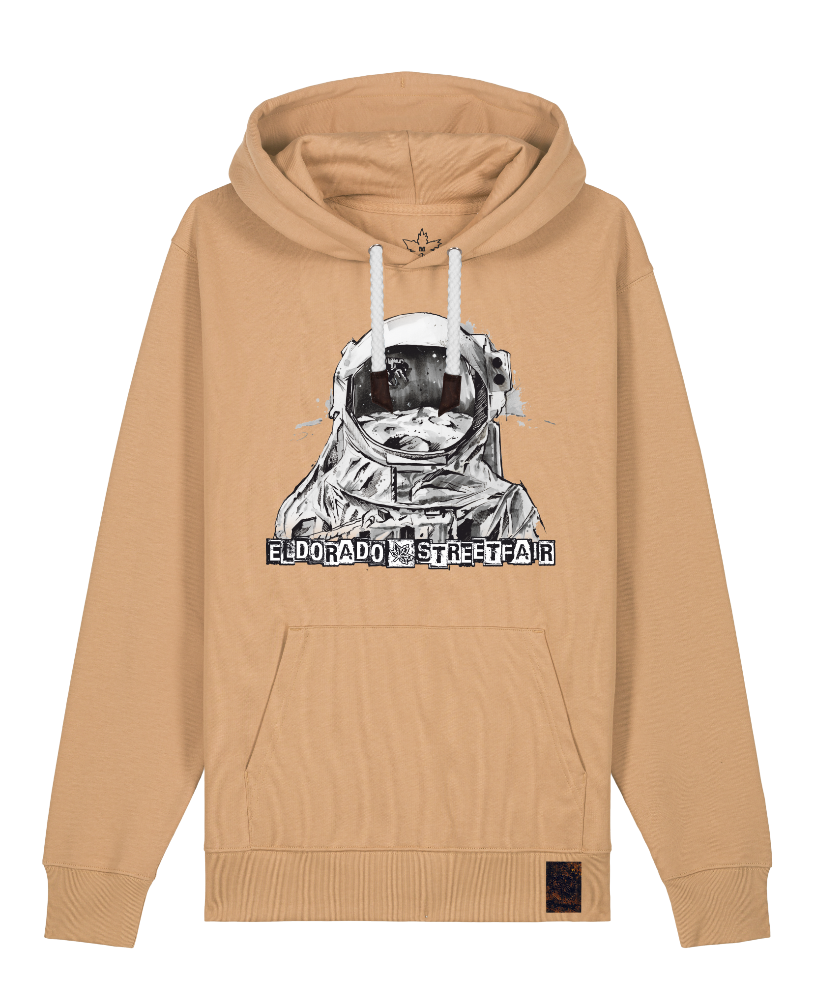 bio-unisex-medium fit-hoodie-weightless-stsu177-meersand-weiße kordel-front